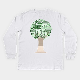 Circuit tree circuitry board Kids Long Sleeve T-Shirt